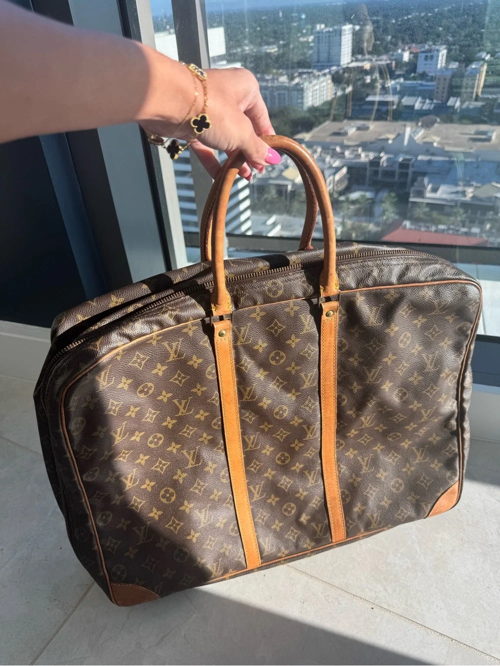 Louis Vuitton Monogram Sirius 50 Canvas Travel Bag